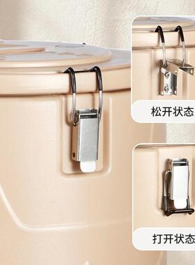 红色保温厂家双大号不锈钢层家用饭店保温桶4PSC大饭容量专用奶茶