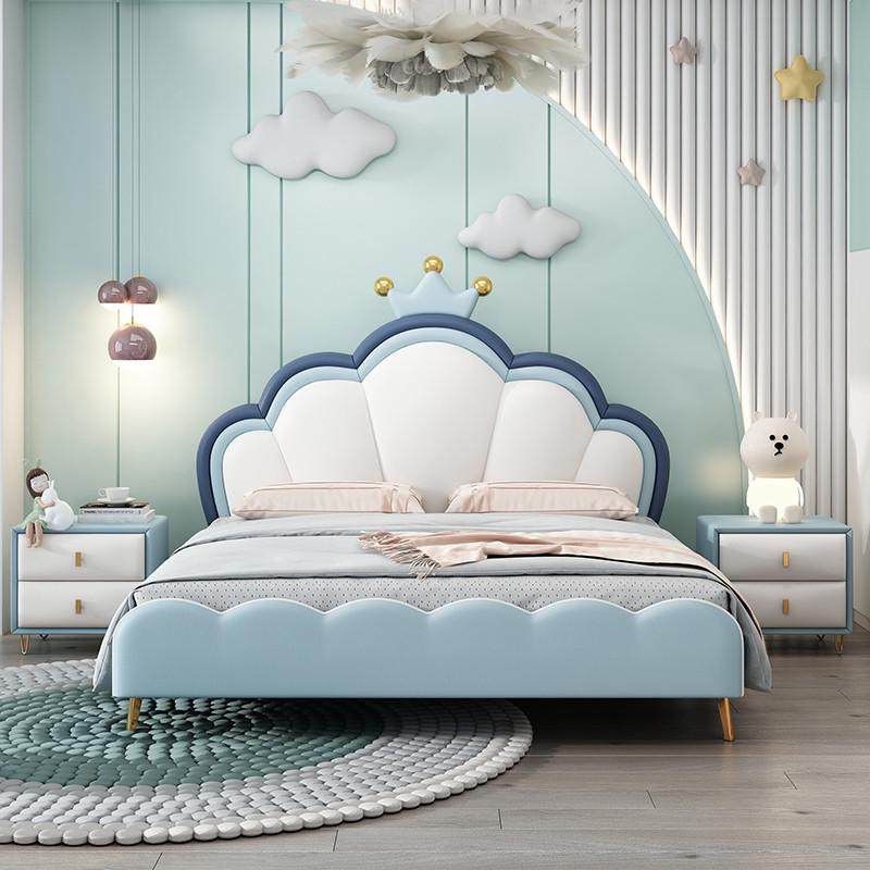 新款网红轻奢公主儿童房床头软包卧室简约落地一体床头靠背卡通,住宅家具,床架/床板,淘宝优惠券,粉丝福利购,淘宝优惠卷