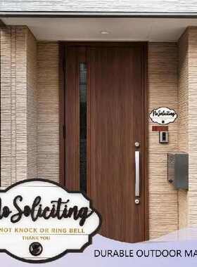 No Knock Door Sign Dangling Anti Soliciting Sign Wooden