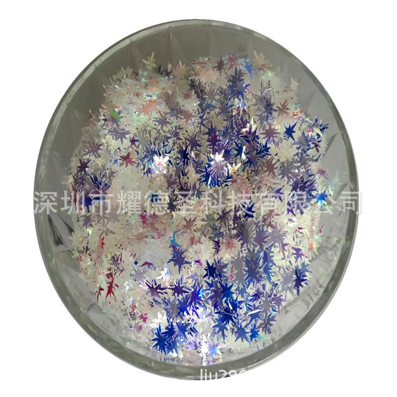 glitter美甲化妆夜光亮片爱心形pet六边形夜光片黑夜发光金葱粉