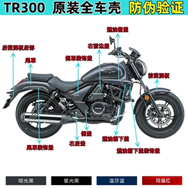 适用原厂TR300全车壳前挡泥板摩托车配件HJ300-3A尾罩装饰盖护罩