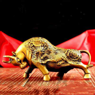 纯铜牛摆件财牛运牛仿古铜器礼品铜工艺品小号铜牛包邮