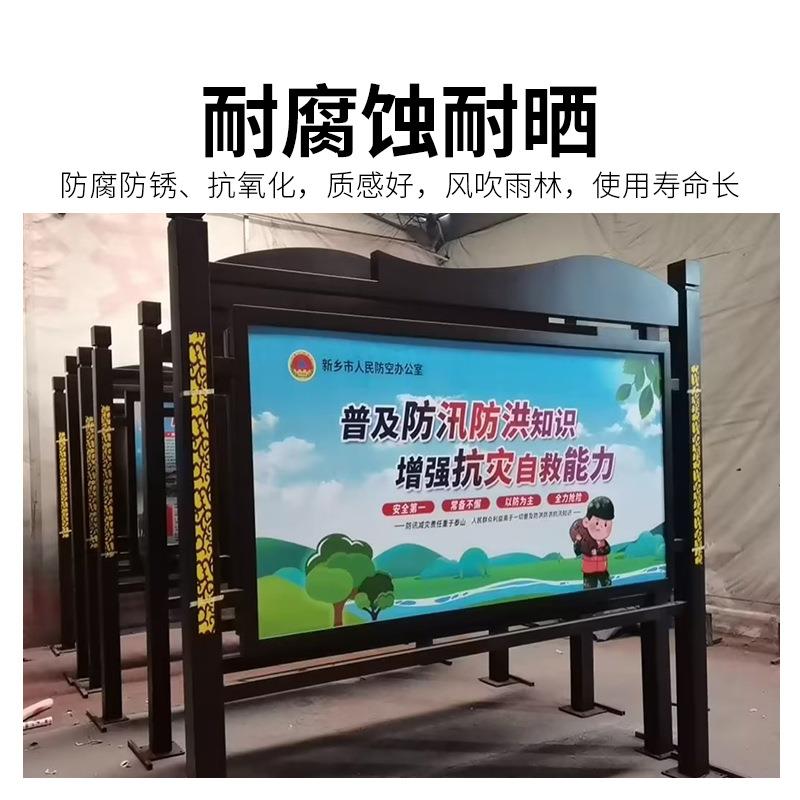 不锈钢公园宣传栏定制户外导向导览图园区温馨提示定做室外图片