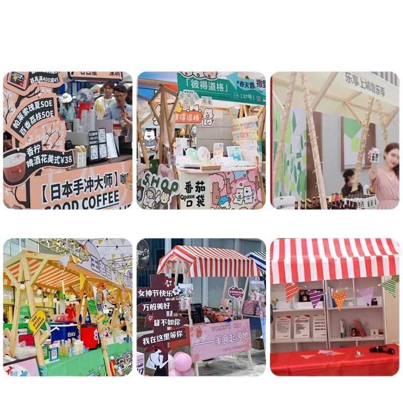 集市网红摊位展示架夜市摆摊架子展示台促销户外花车移动可折叠