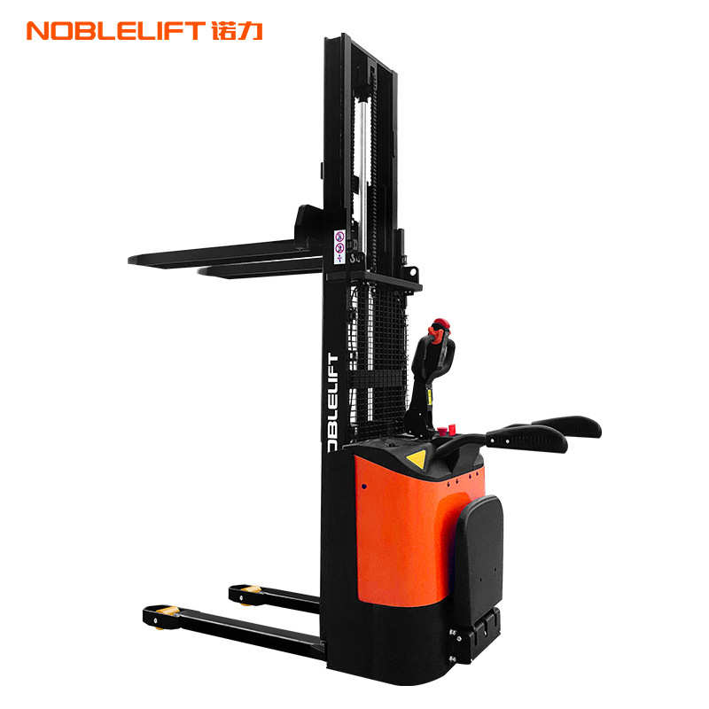 诺力电动叉车1.5吨全电动堆高车站架式电动液压升降托盘叉车充电