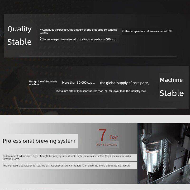 KALERM/咖乐美E30B 一键商用全自动现磨咖啡机拿铁牛奶办公室酒店