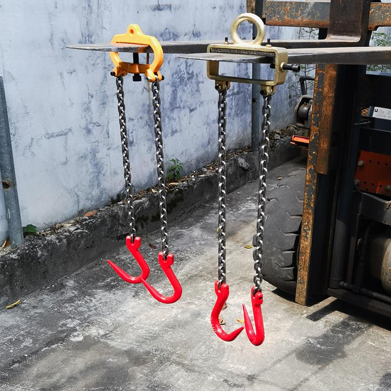 HWL叉车吊专用四吊 防滑双链链吊钩具 锰钢材质具