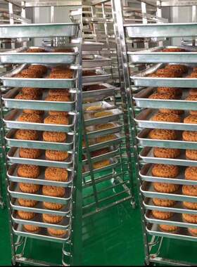 食品厂用商用大型馕饼烤炉 201不锈钢32盘推车式新疆鲜花饼烘烤箱