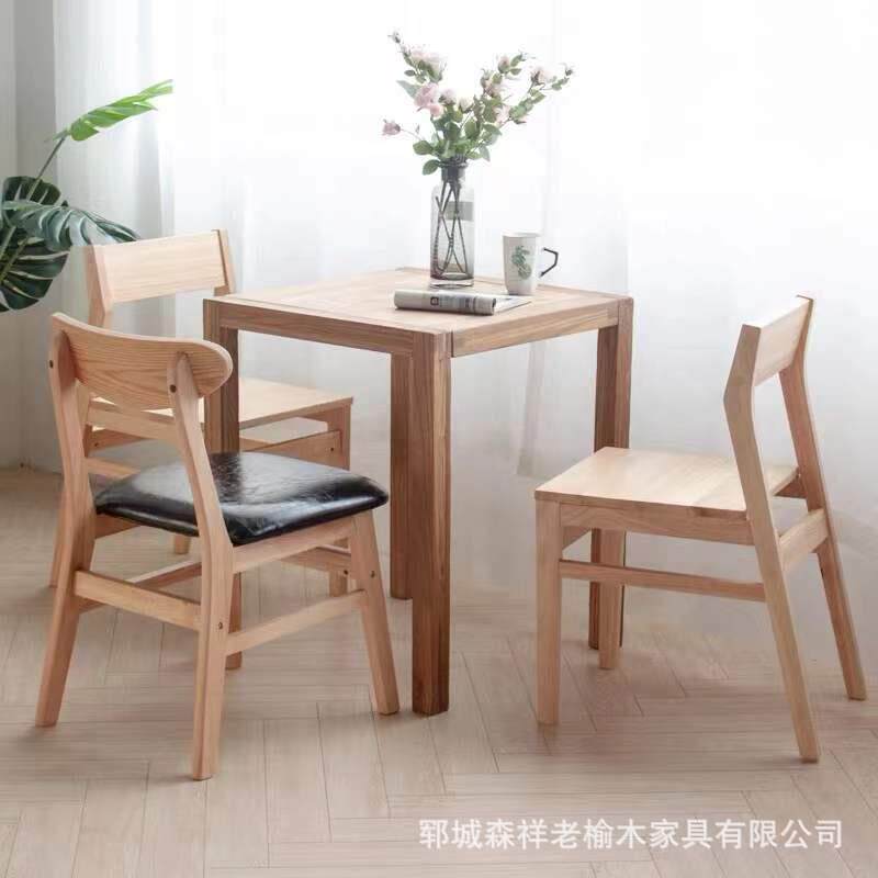 老榆木桌子做桌椅旧餐桌奶茶店四人家具咖啡厅榆木咖啡漫复古