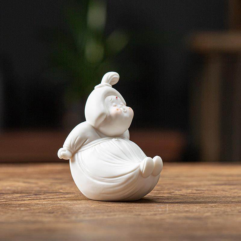 正品创意仕品女宠笔搁精茶台饰茶桌摆件茶个性功夫茶具茶玩茶道装