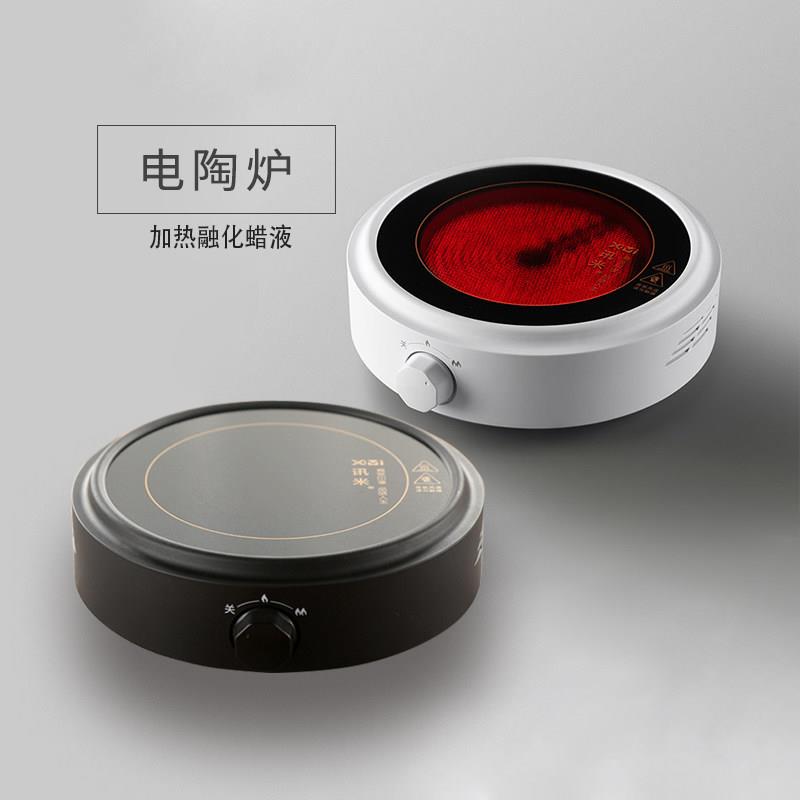 XMI讯米迷你电陶炉功夫泡茶专用 黑色微晶面板800W双档位家用陶炉