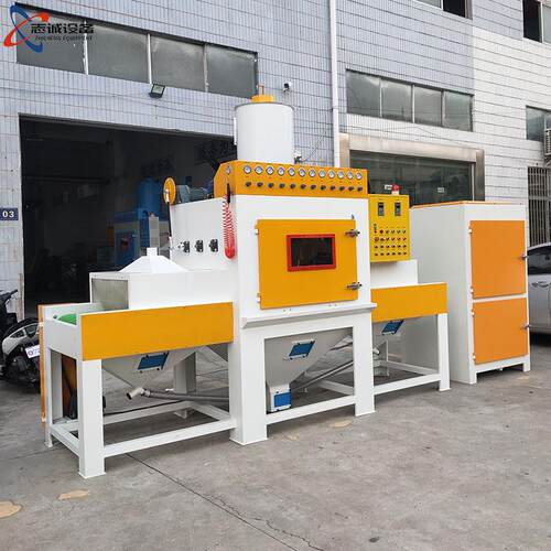 全自动输送式喷砂机环保无尘木材打砂机五金石材板金表面处理设备