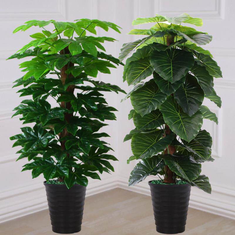 模拟绿色植物大型盆栽植物客厅办公室地板展示摇钱树财富塑料花假