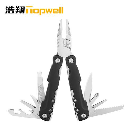 厂家现货不锈钢多功能刀便携组合折叠工具钳黑色户外精冲多用钳