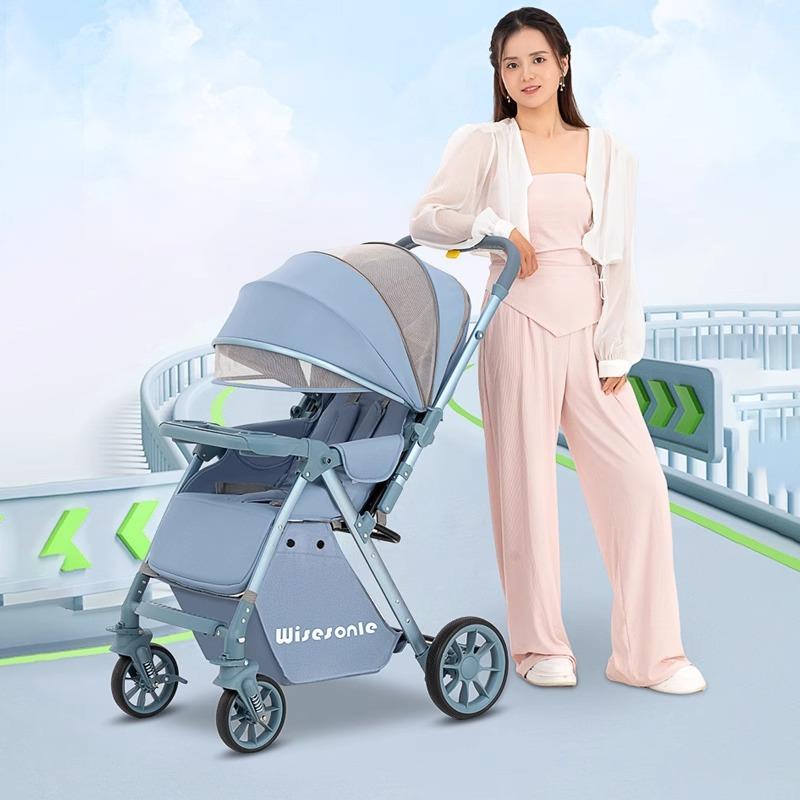 轻便躺坐可双向婴儿车可岁0折叠到3高景观婴儿推车宝宝德国手推车