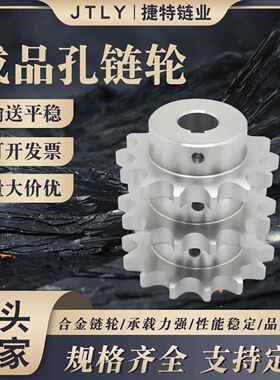 304不锈钢炼轮4分08B 10 11 12 13 14 15齿成品孔定制316齿轮炼轮