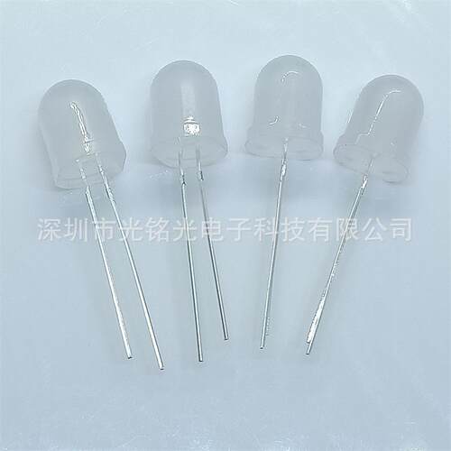 现货供应 F10/10mm白发红 长脚LED发光二极管 圆头雾状红光灯珠