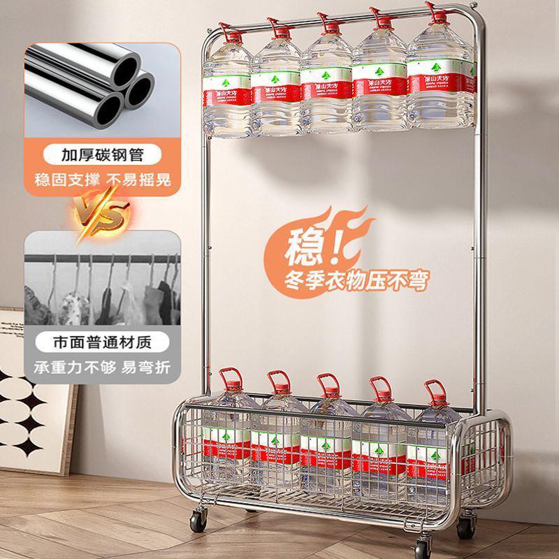 可移动衣架落地卧室晾挂衣架移动轻奢高级转角衣帽架隔夜收纳衣服