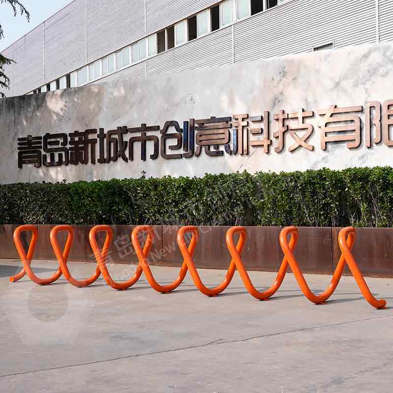 厂家】新款自行车停车架创意停车架插入式自行车摆放架栓车柱