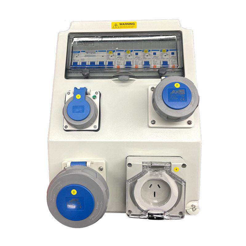 厂区新能源车多头充电桩  新能源电车配电箱32A7KW户外防水插座箱