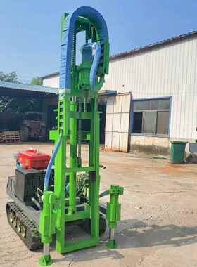 小型庭工钻院光伏地钉螺旋钻机程机地基打无品牌/桩土岩两用履带