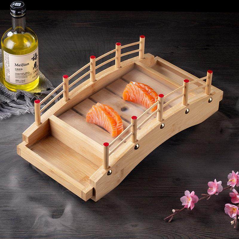 日式寿司桥过桥米线竹制拱桥餐具刺身拼盘料理干冰拼盘龙船寿司盘,餐饮具,盘,淘宝优惠券,粉丝福利购,淘宝优惠卷