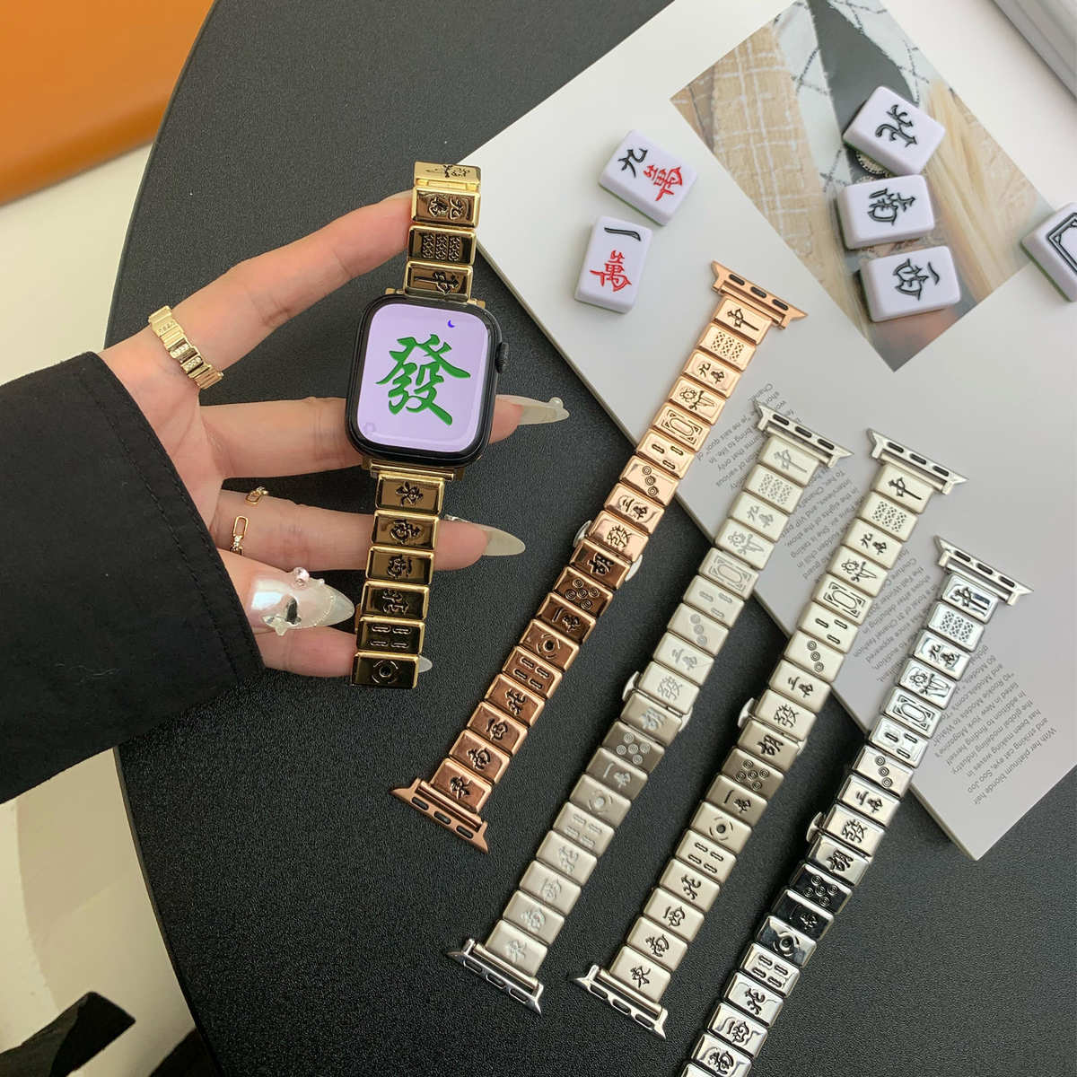 适用applewatch8雀神表带苹果手表iwatchs7金属蝴蝶扣新款Ultra合