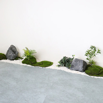 小型仿真苔藓装饰造景室内软装庭院花槽布置青苔微景观假绿植组合