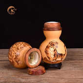 蝈蝈葫芦手工烙烫画蟋蟀蛐蛐葫芦叫罐笼子摆件竹蛉葫芦把件虫鸣