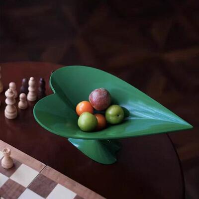 现代艺术爱水心果盘摆QEU件样板房酒店客玄关收纳高厅脚托展盘示