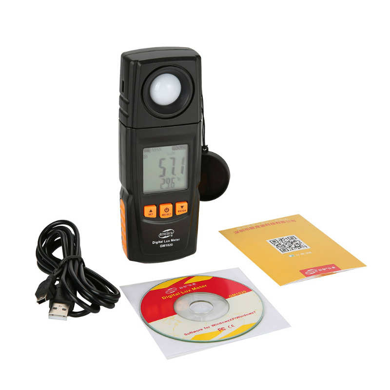 照度计高精度benetech带数字量程标测温一体式 gm1020大功能智