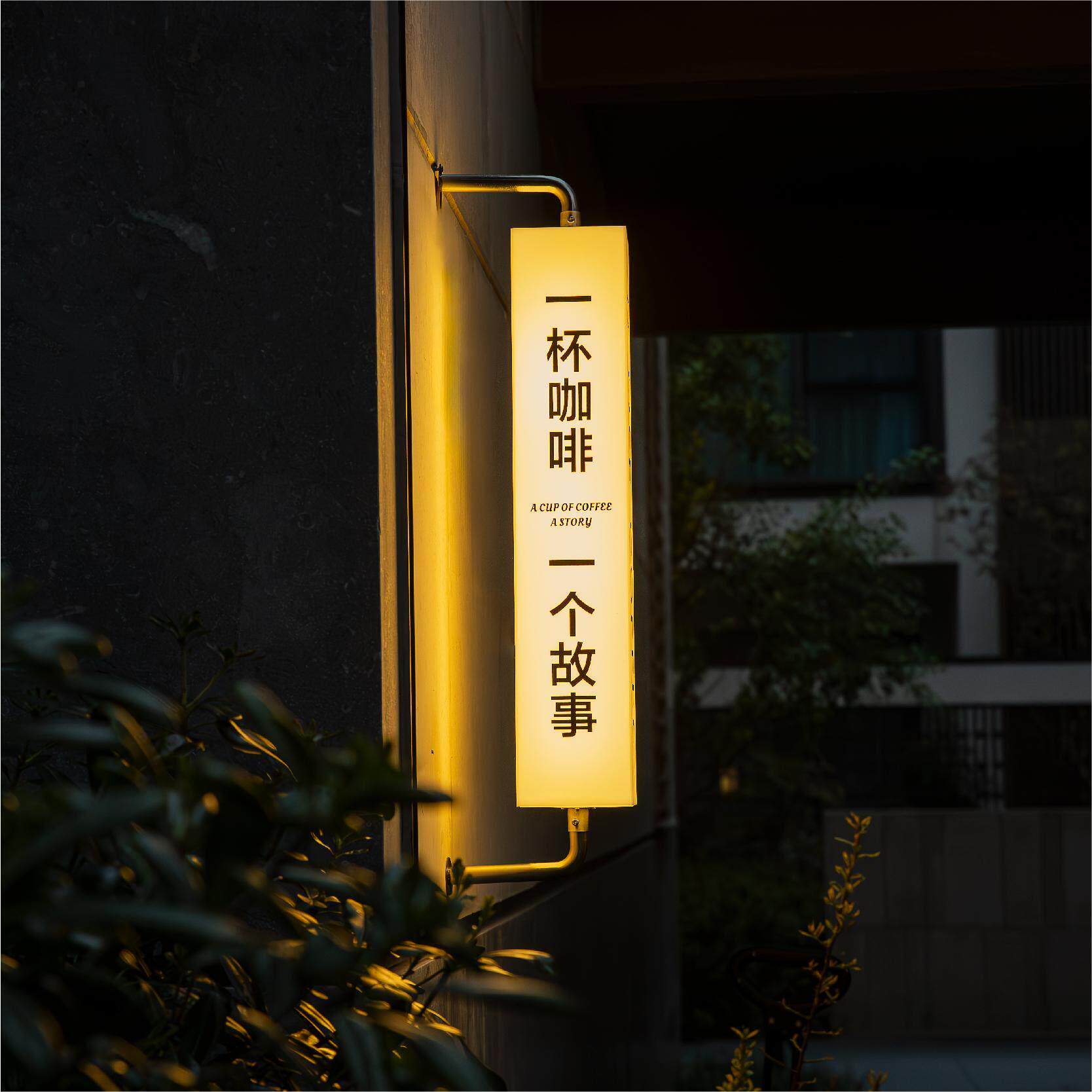 爆款侧挂双面压克力灯箱发光广告牌户外门牌招牌定制防水展示牌