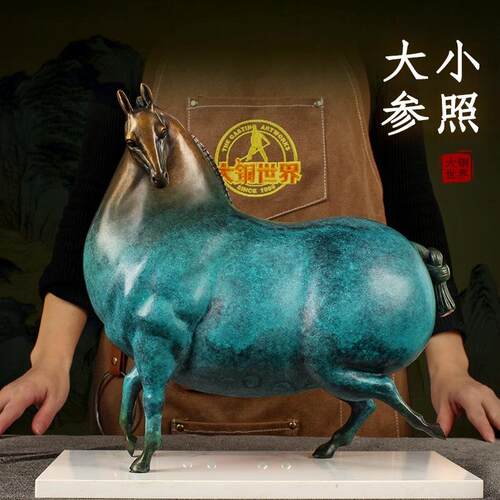 全铜《盛世唐马》马工艺品摆件家居办公创意桌面装饰品潮玩铜雕塑