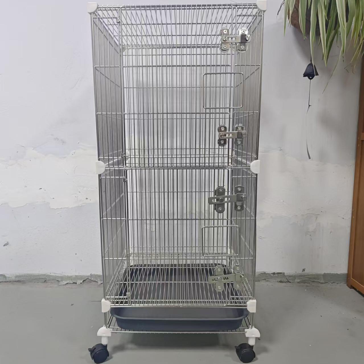 蜜袋鼯不锈钢笼子304diy魔片笼宠物笼飞鼠松鼠笼子加密多层笼子