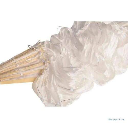 LED Belly Dance Silk Fan 1.8m Long Bamboos Silk Fans Veil