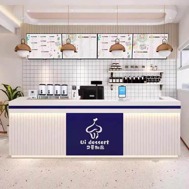 奶茶店吧台便利店收银台简约现代餐厅蛋糕店宠物咖啡店前台桌柜台