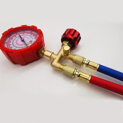 新款带排气阀空调加氟表雪种加液R32/R410/R22/R134冷媒压力表*