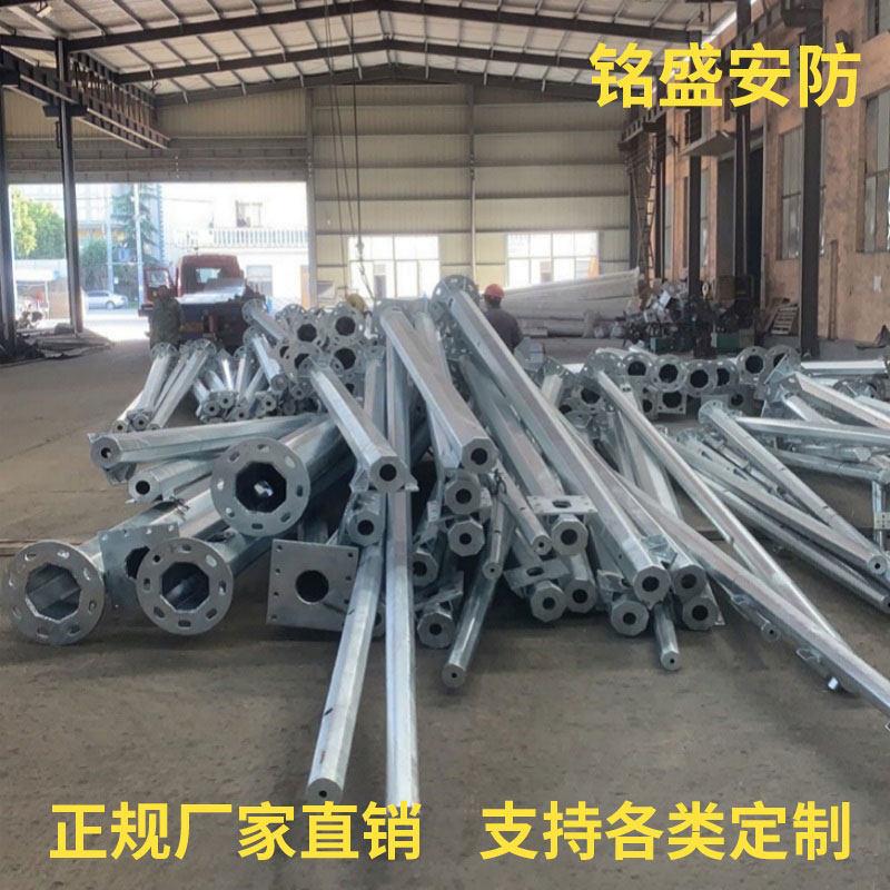 小区监控立杆不锈钢3米4米5米6米8米道路八角棱形卡口摄像机立柱