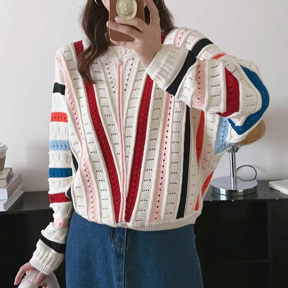 %纯棉全棉不起球彩色可爱毛衣女加厚冬季针织衫赵今麦明星同款