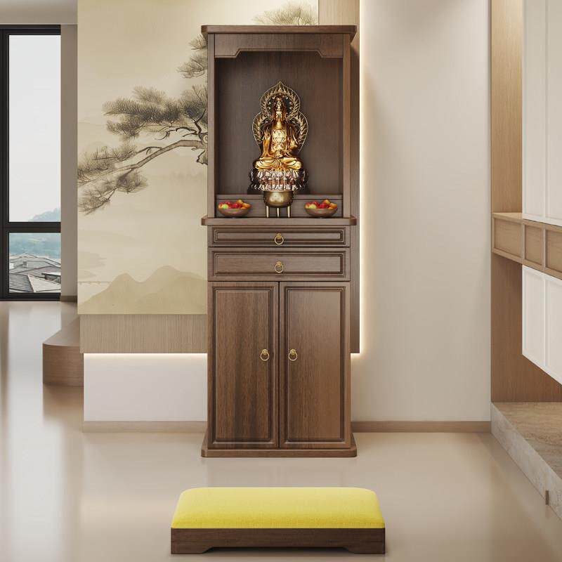 实木佛龛财神爷柜供台家用佛像供桌新中式客厅神龛观音台供奉立柜