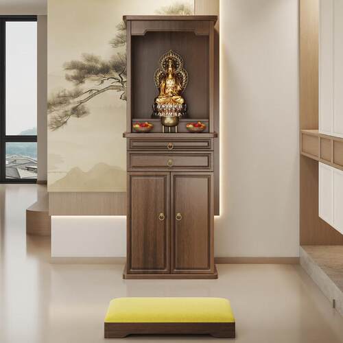 实木佛龛财神爷柜供台家用佛像供桌新中式客厅神龛观音台供奉立柜