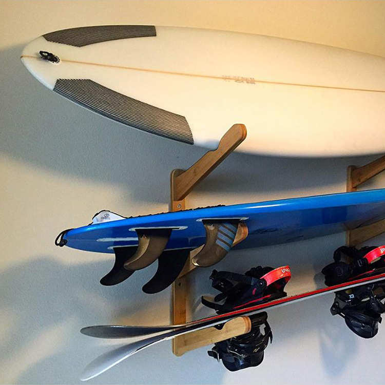 木质冲浪板支架运动器材展示架货架滑草板滑沙板滑冰板收纳架