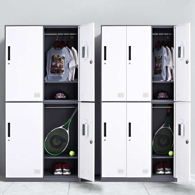 套色更衣柜员工柜健身房浴室换衣柜宿舍衣物储物柜带锁铁皮柜
