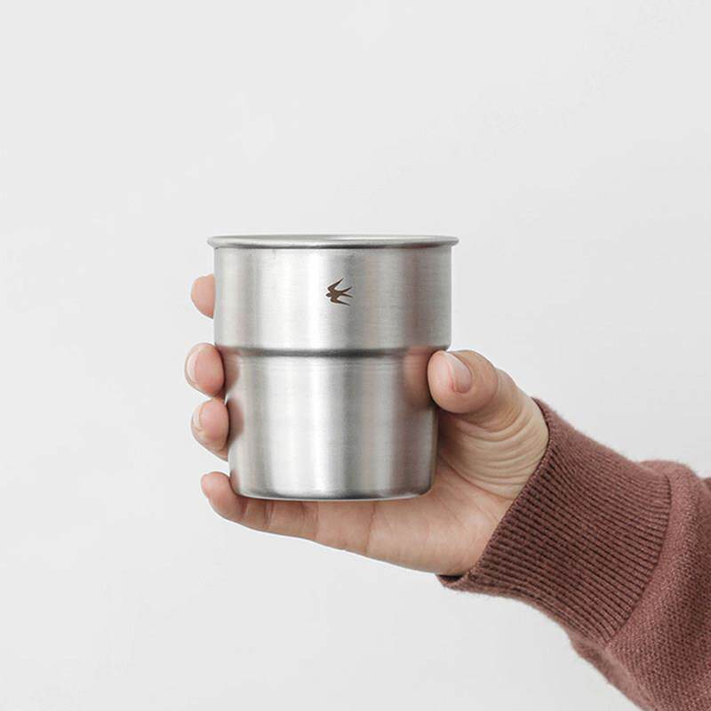 日本燕印TSUBAME户外便携水杯日式露营不锈钢咖啡杯茶杯燕子杯