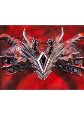 《怪物猎人:世界》黑龙主题戒指动漫游戏周边独特个性龙形食指环