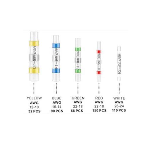 跨境450PCS盒装 焊锡环热缩对接端子/汽车电子防水连接器套件