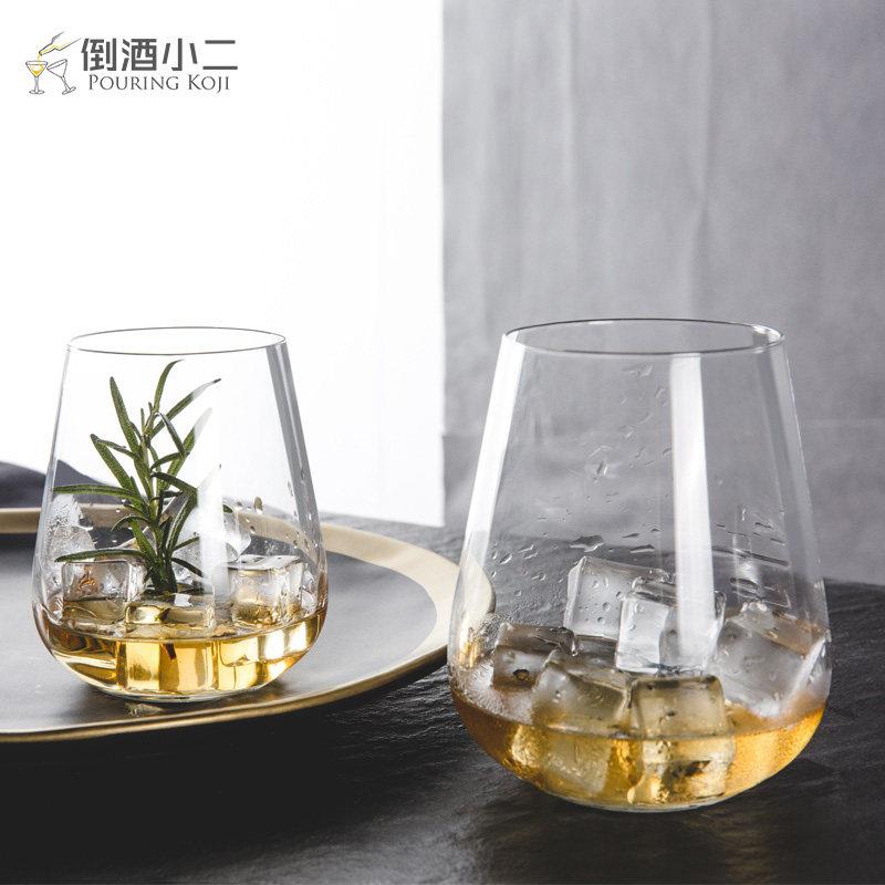 水晶杯简约玻璃水杯女夏天用啤酒杯果汁杯子牛奶杯早餐杯家用套装