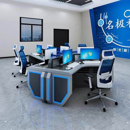 定制科技感指挥中心控制台数据实验室操作台调度台监控台办公桌