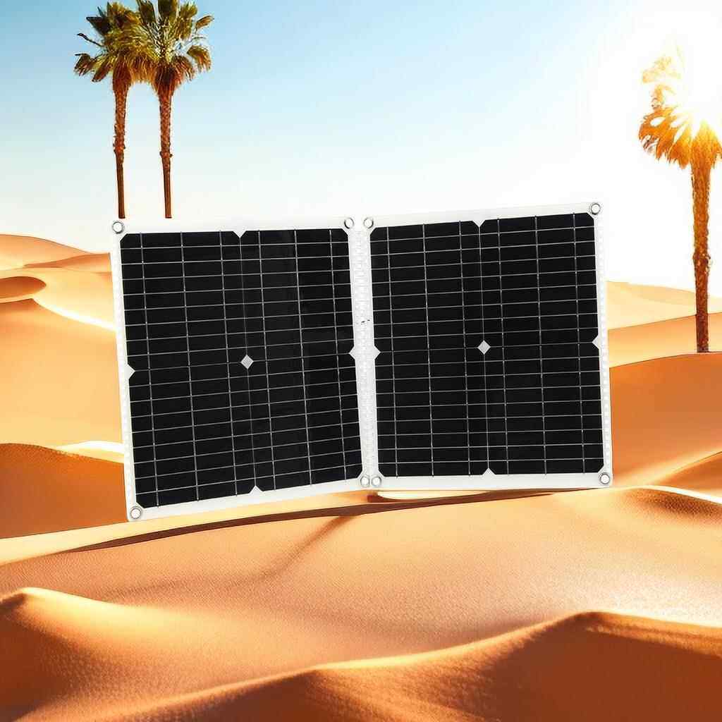 50W太阳能柔性板5V18V24V控制器套装便携式户外太阳能快速充电板