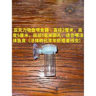 鱼缸丰年虾喂食器孔雀鱼喂食管小型鱼喂食圈亚克力丰年虾卵喂食杯